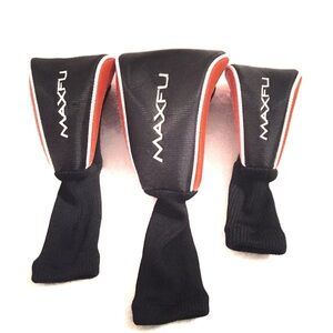 3 - MaxFli Golf Club Covers 1, 3, 3i Orange Black